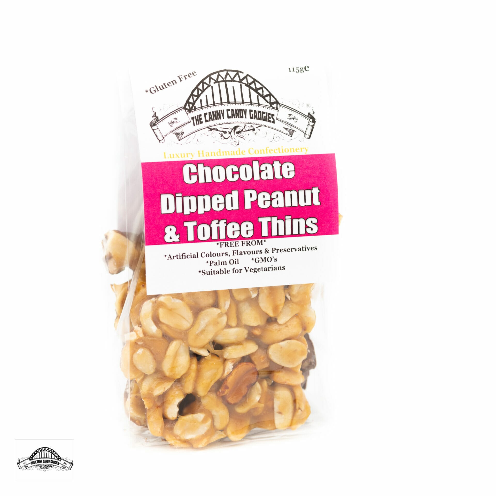 Chocolate Dipped Peanut & Toffee Thins Canny Candy Gadgies